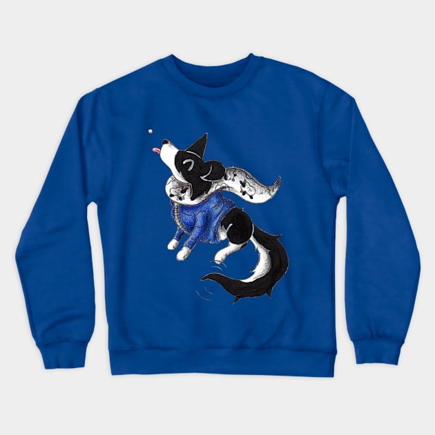 Parka Collie Crewneck Sweatshirt by KristenOKeefeArt